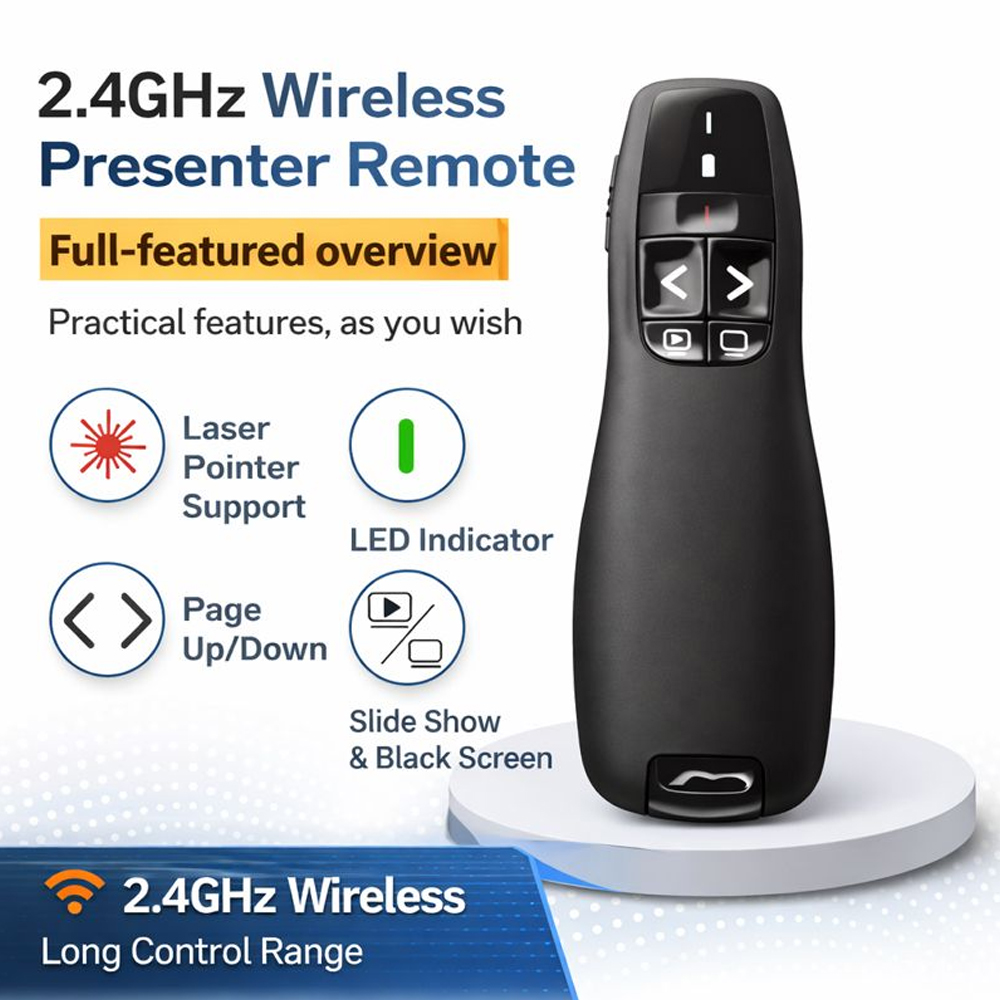 R400 2.4G Kablosuz Sunum Uzakt - Laser Pointer Presenter incelemesi ve fiyatı