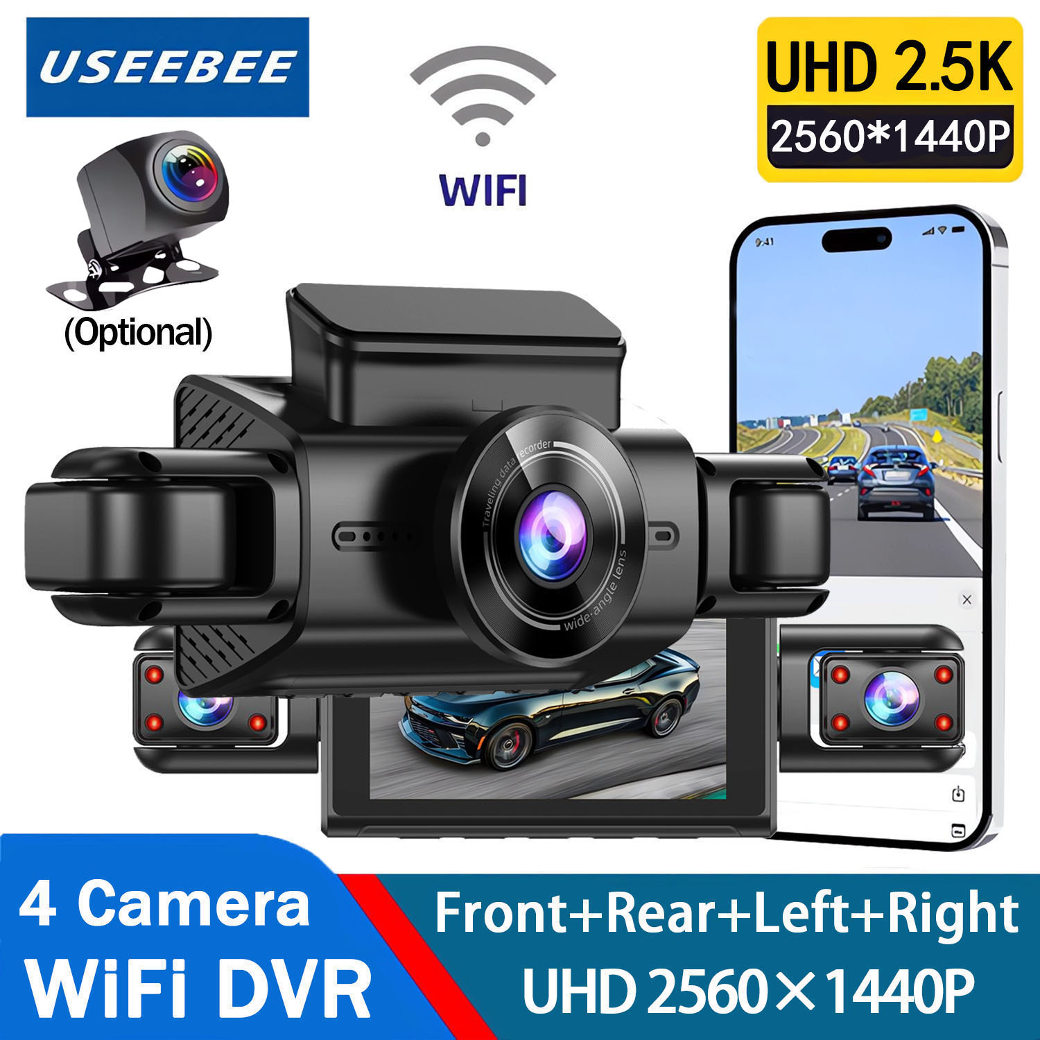 360 Derece 4 Kameralı Araç Kam - Panoramic Dash Cam 360 incelemesi ve fiyatı