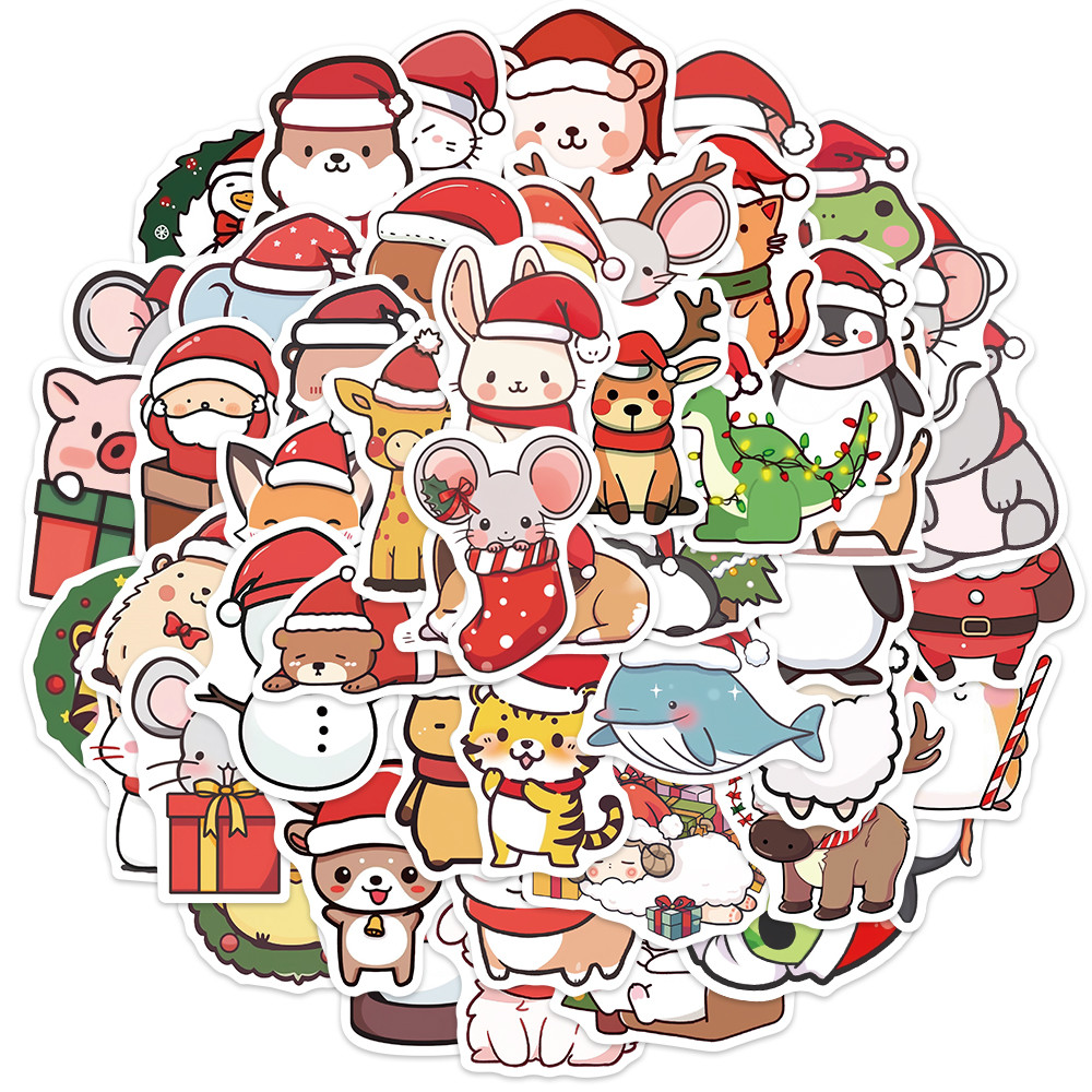 50 adet Noel Kutlaması Çıkartm - Electronics Gadgets Store incelemesi ve fiyatı