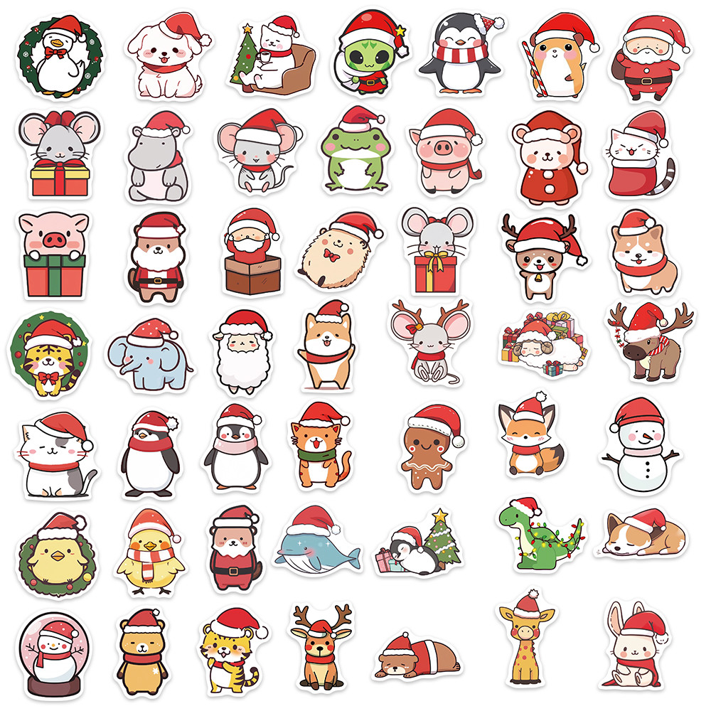 50 adet Noel Kutlaması Çıkartm - Electronics Gadgets Store incelemesi ve fiyatı