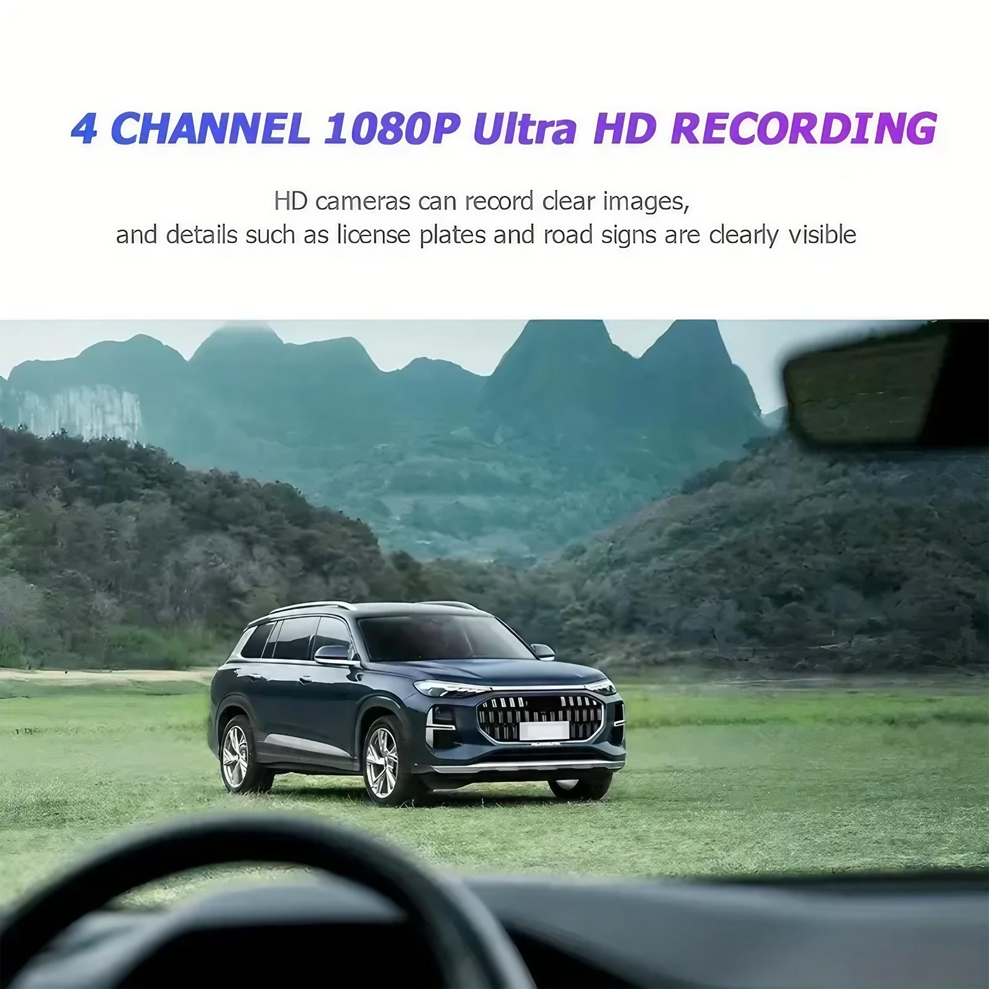 4 Lensli Araç Kamerası 1080P F - Panoramic Dash Cam 360 incelemesi ve fiyatı